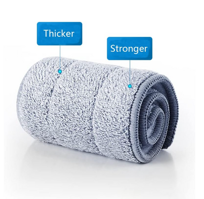 Mop and Bucket with Wringer Set, Hands Free, With 2 Reusable Microfiber Pads